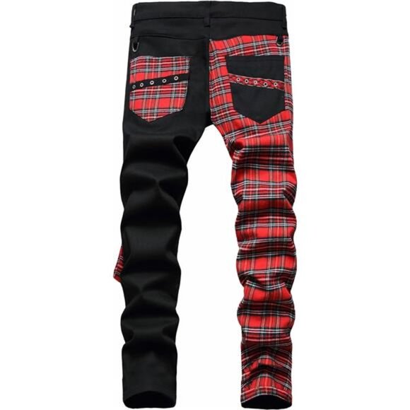 Men's Casual Stylish Straight Slim Fit Jeans Young Hiphop Skinny Denim Pants - Picture 2 of 6